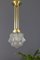 Art Deco Brass and White Frosted Glass Pendant Light 3