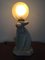 Lampe de Chevet Craquelée Art Déco en Céramique et Verre, 1930s 2