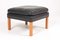 Mid-Century Leather Stool by Børge Mogensen for Fredericia, 1990s 1