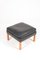 Mid-Century Leather Stool by Børge Mogensen for Fredericia, 1990s, Image 3