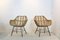 Dutch Wicker & Steel Chairs, Set of 2 1
