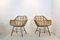 Set of Dutch Wicker & Steel Chairs 1