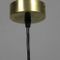 Glass & Brass Ceiling Lamp by Val Saint Lambert 5