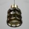 Glass & Brass Ceiling Lamp by Val Saint Lambert 3