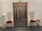 Chaises de Salon Mid-Century en Fer Forgé et Dossier à Dorures à Dossier Haut Doré, 1950s, Set de 2 9