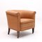 Brown Leather Club Chair on Castors, 1930s 5