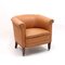 Brown Leather Club Chair on Castors, 1930s 7