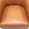 Fauteuil Marron en Cuir sur Roulettes, 1930s 13