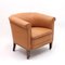 Brown Leather Club Chair on Castors, 1930s 6