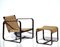 Bocconi Lounge Chair & Ottoman by Giuseppe Pagano for Gino Maggioni, 1940s, Set of 2 1