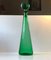 Tall Green Glass Decanter from Empoli, 1970s, Image 1