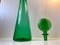 Tall Green Glass Decanter from Empoli, 1970s 6