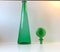 Tall Green Glass Decanter from Empoli, 1970s 2