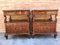 Antique Spanish Catalan Nightstands with Drawers & Low Open Shelf, Set of 2 5
