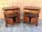 Antique Spanish Catalan Nightstands with Drawers & Low Open Shelf, Set of 2 8