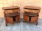 Antique Spanish Catalan Nightstands with Drawers & Low Open Shelf, Set of 2, Image 8