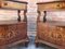 Tables de Chevet Antiques avec Tiroirs et Etagère Bas Ouvert, Espagne, Set de 2 3