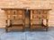 Antike spanische Nachttische mit 2 Schubladen und Eisenteilen, 2er Set 2