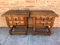 Antique Spanish Nightstands with 2 Drawers and Iron Hardware, Set of 2 4