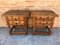 Antique Spanish Nightstands with 2 Drawers and Iron Hardware, Set of 2, Image 4
