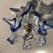 Italian Handcrafted Blue & Clear Murano Glass Wall Light or Flush Mount from Effetre Murano, 1960s, Image 15