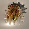 Italian Handcrafted Murano Glass Wall Light or Flush Mount from Effetre Murano, 1960s, Image 15