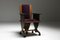 Amsterdamer Schule Sessel aus Lila Velours, 1930er 1
