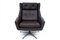 Danish Industrial Leather Armchair & Footstool, 1960s, Set of 2 5
