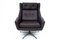 Fauteuil et Repose-Pieds Industriel en Cuir, Danemark, 1960s, Set de 2 5