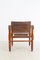 Vintage Restored Leather Safari Style Armchair 8