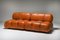 Cognac Leather Camaleonda Sofa by Mario Bellini for B&B Italia / C&B Italia, 1971, Set of 2, Image 10