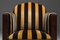 Art Deco Yellow and Black Velvet Club Chair, 1930s 4