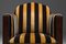 Art Deco Yellow and Black Velvet Club Chair, 1930s, Image 4