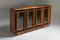Italian Oak Sideboard with Glass Doors & Space for Bottles, 1970s, Image 10