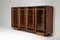 Italian Oak Sideboard with Glass Doors & Space for Bottles, 1970s, Image 3