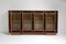 Italian Oak Sideboard with Glass Doors & Space for Bottles, 1970s, Image 12