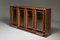 Italian Oak Sideboard with Glass Doors & Space for Bottles, 1970s, Image 9