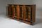 Italian Oak Sideboard with Glass Doors & Space for Bottles, 1970s, Image 2