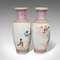Large Vintage Art Deco Oriental Ceramic Vases, 1940s, Set of 2 3