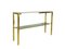 Italian Brass & Smoked Glass Console Table with 2 Shelves, 1970s 3