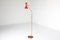 Italian Floor Lamp with Red Shade, 1950s 3