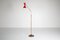 Italian Floor Lamp with Red Shade, 1950s 10