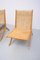 Mid-Century Ash Scissor Chairs with Back Part in Sisal Attributed to Pierre Jeanneret, Set of 2 9