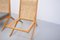 Mid-Century Ash Scissor Chairs with Back Part in Sisal Attributed to Pierre Jeanneret, Set of 2 10