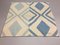 Quadratischer Vintage Kelim Teppich aus türkisblauen & beigen Wollqualitäten, 1960er 3