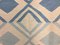 Quadratischer Vintage Kelim Teppich aus türkisblauen & beigen Wollqualitäten, 1960er 9