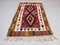 Tapis Kilim Vintage en Laine Rouge, Marron, Verte et Beige, Turquie, 1960s 1