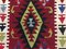 Tapis Kilim Vintage en Laine Rouge, Marron, Verte et Beige, Turquie, 1960s 6