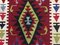 Vintage Turkish Red, Brown, Green & Beige Wool Kilim Rug, 1960s 6