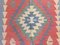 Quadratischer Türkischer Vintage Kelim Teppich in Rot, Pink & Orange aus Wolle, 1960er 6